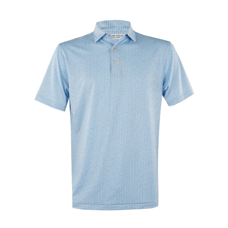 PETER MILLAR First In Flight Men's Performance Jersey Polo (Pale Blue)