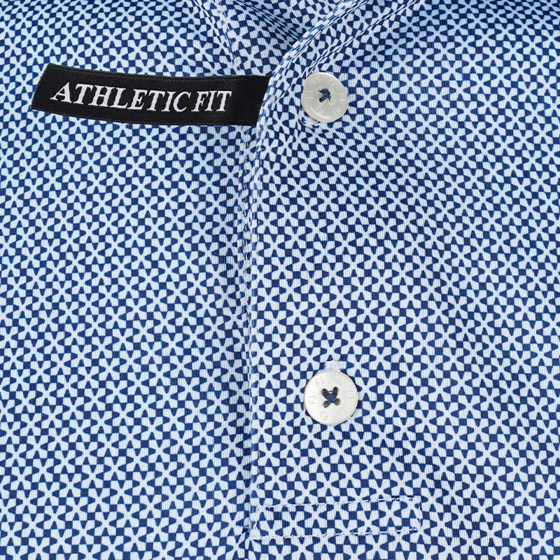 FOOTJOY Pinwheel Print Lisle Men's Polo (Navy) - Image 3