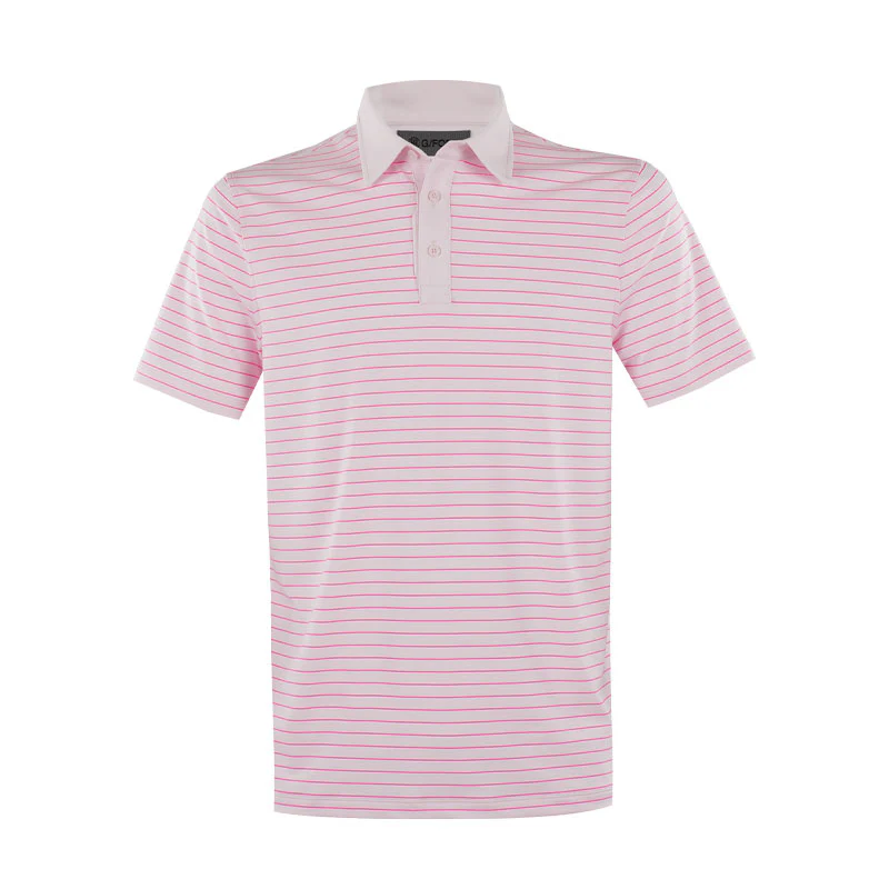 GFORE Feeder Stripe Men's Tech Jersey Polo (Blush)