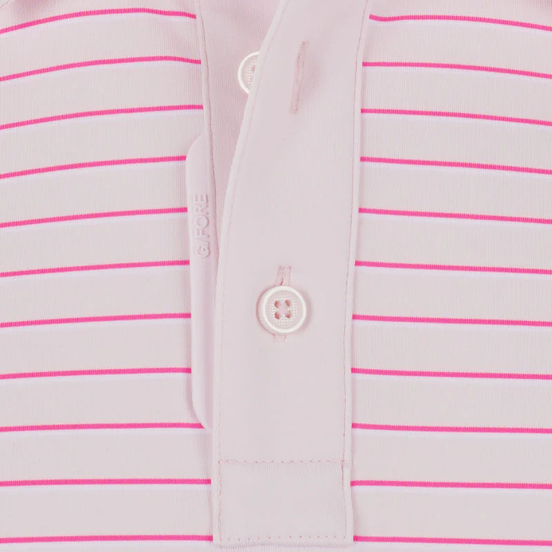 GFORE Feeder Stripe Men's Tech Jersey Polo (Blush) - Image 3