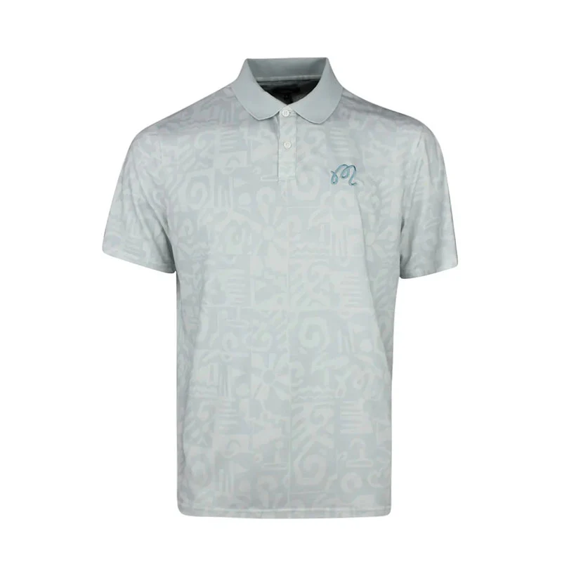 MALBON GOLF Mezzo Performance Men's Pique Polo (White)