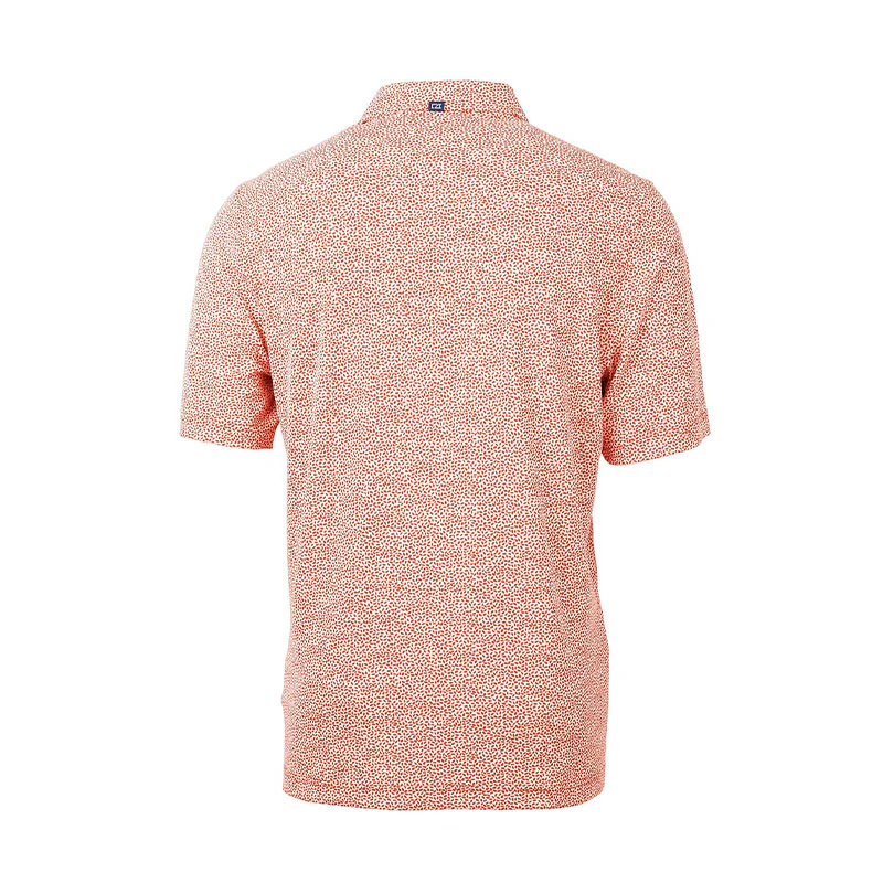 CUTTER & BUCK Virtue Eco Pique Botanical Print Men's Polo (Orange) - Image 2