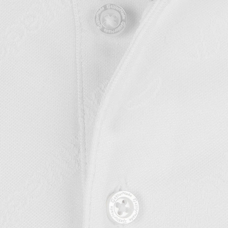 TAYLORMADE Diagonal Jacquard Men's Polo (White) - Image 3