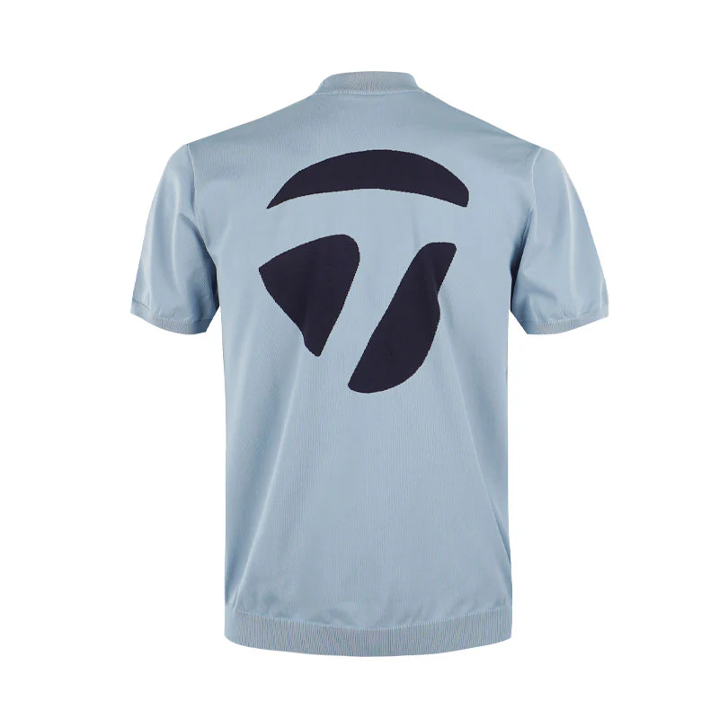TAYLORMADE x United Arrows Bg Knit Unisex Mock Shirt (Sax) - Image 2
