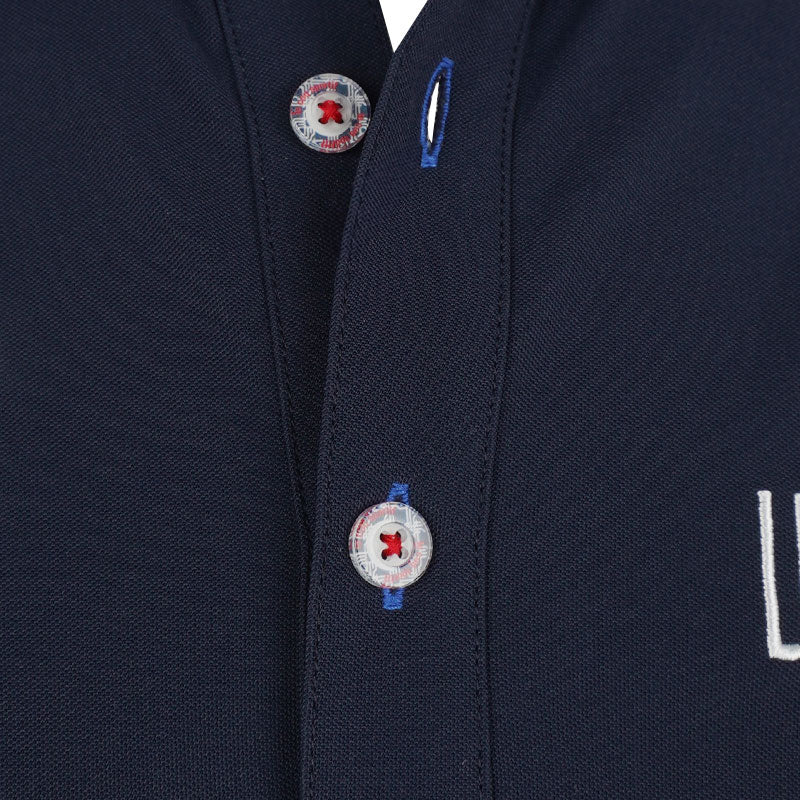 LE COQ SPORTIF GOLF Classic Plain Men's Polo (Navy) - Image 3