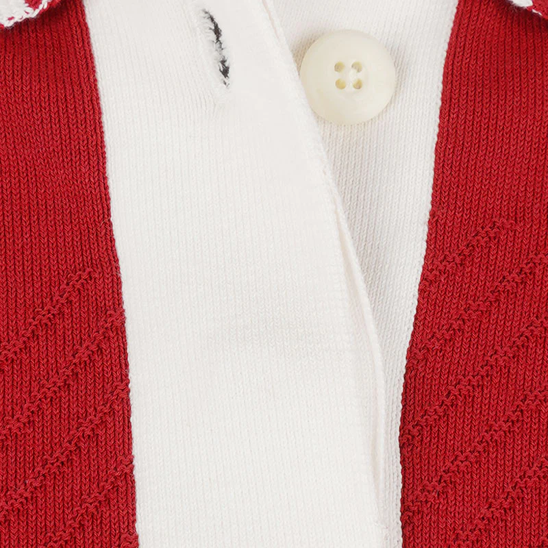 LE COQ SPORTIF GOLF New Basic Knit Women's Polo (Red) - Image 3