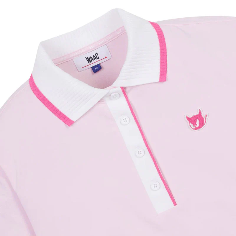 WAAC Athletic Rib Collar Women's Polo (Pink) - Image 3