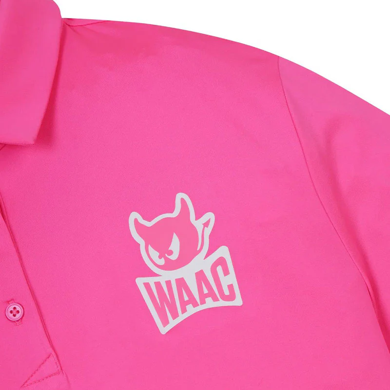 WAAC Athletic Neon Women's Polo (Heavy Pink) - Image 4