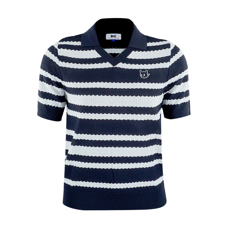 WAAC Multi Stripes Women's Knit Polo (Navy)