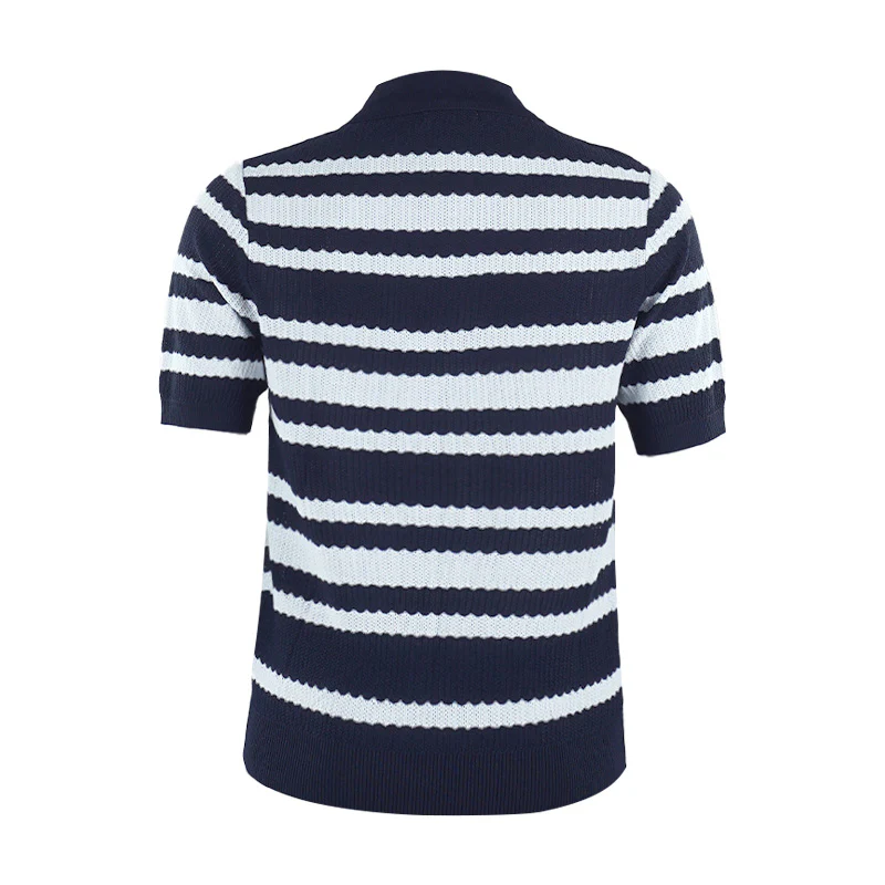WAAC Multi Stripes Women's Knit Polo (Navy) - Image 2