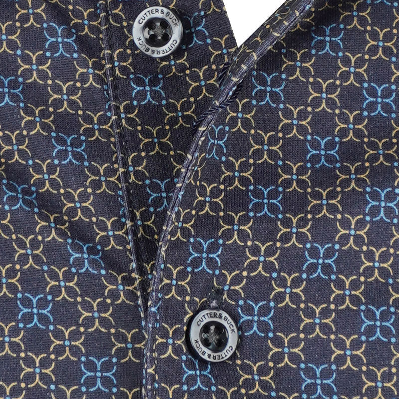 CUTTER & BUCK Mercerized Men's Polo (Multi Blue) - Image 3
