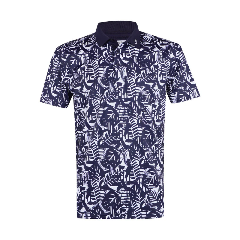 CALVIN KLEIN Pacific Coast Print Men's Polo (White/Blue)