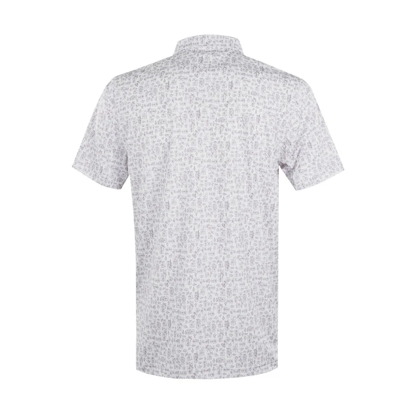 PUMA x Arnold Palmer Sketch Men's Polo (White/Bronze) - Image 2