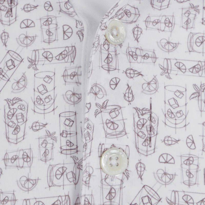 PUMA x Arnold Palmer Sketch Men's Polo (White/Bronze) - Image 3