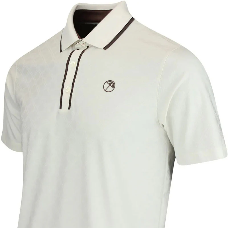 PUMA x Arnold Palmer Tipped Jaquard Men's Polo (Warm White) - Image 4