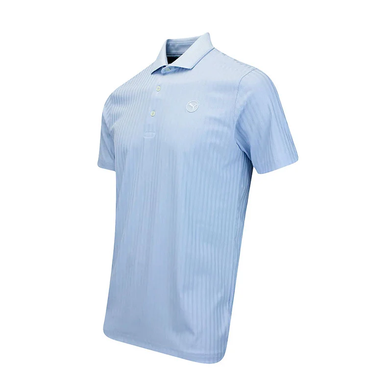 PUMA MATTR Stripe Jacquard Men's Polo (Haute Tropic) - Image 3