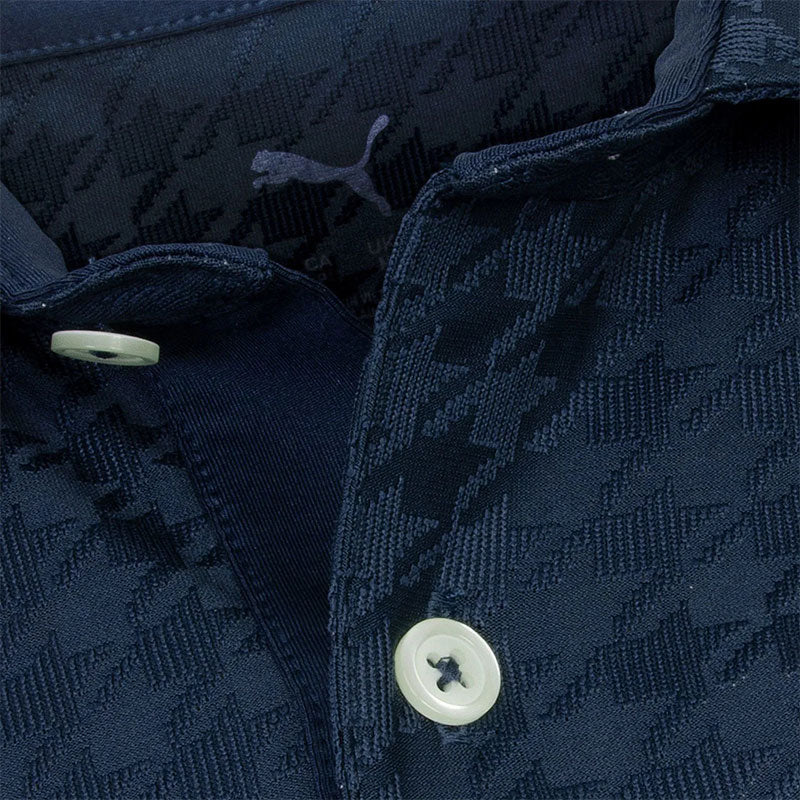 PUMA MATTR Houndstooth Men's Polo (Deep Navy) - Image 3