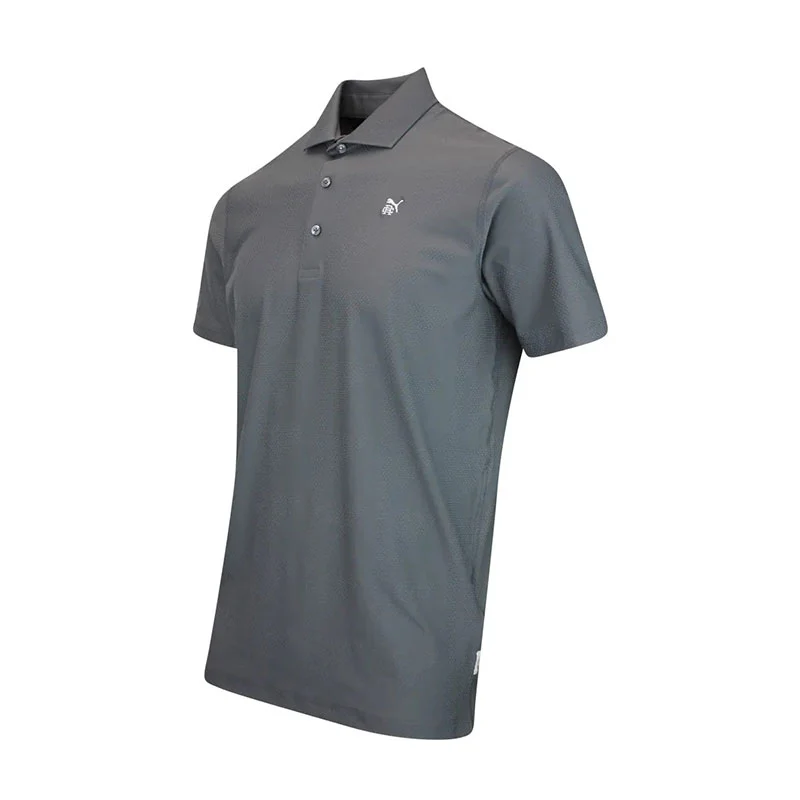 PUMA x REIGNING CHAMP MATTR Jacquard Men's Polo (Dusky Grey) - Image 3