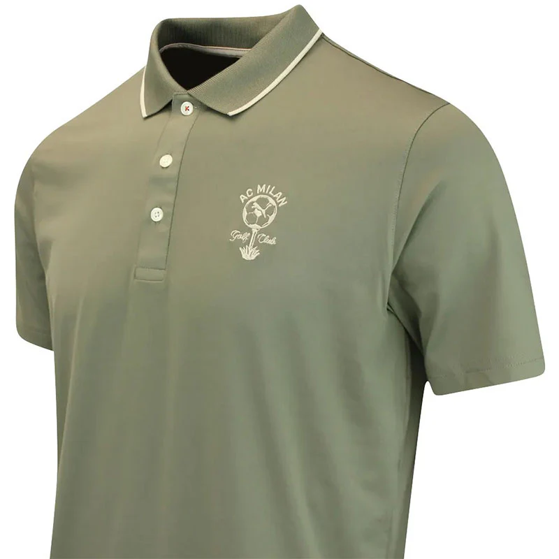 PUMA x AC Milan Men's Polo (Dark Sage) - Image 4