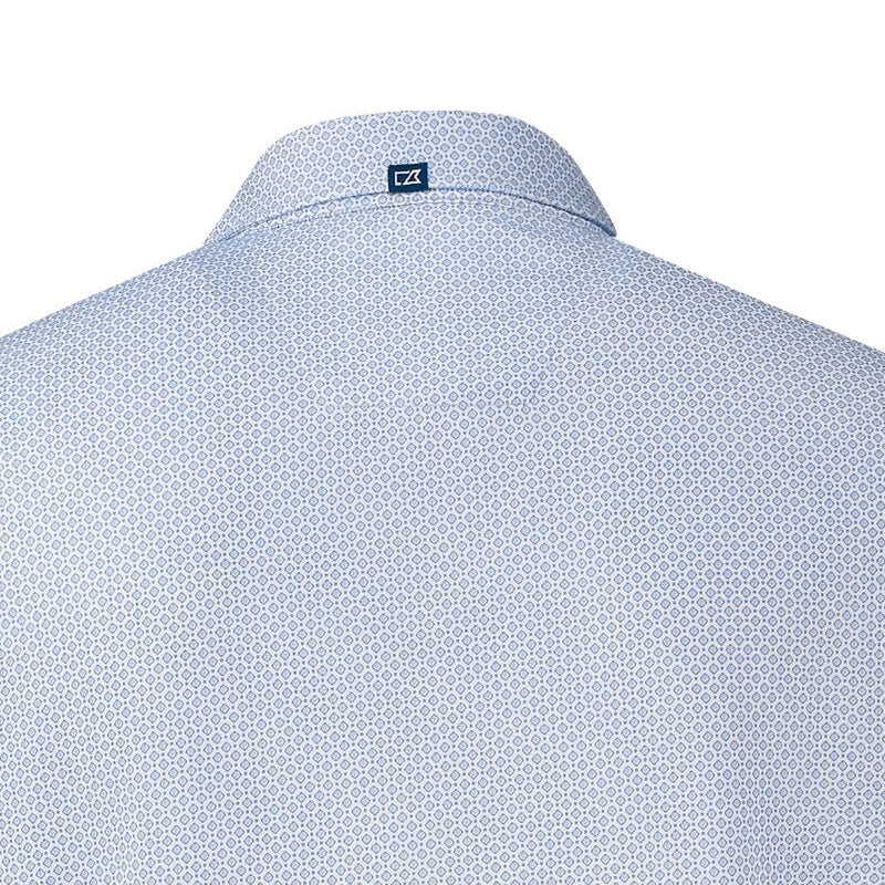 CUTTER & BUCK Pike Eco Diamond Dot Print Recycled Men's Polo (Hyacinth) - Image 4