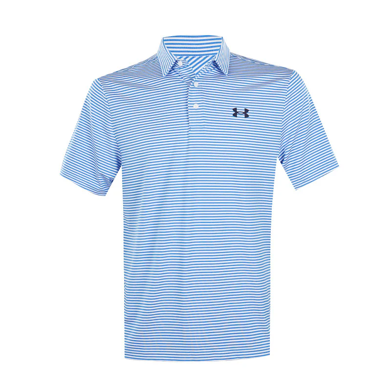 UNDER ARMOUR Playoff 3.0 Stripe Men's Polo (Blue/White)