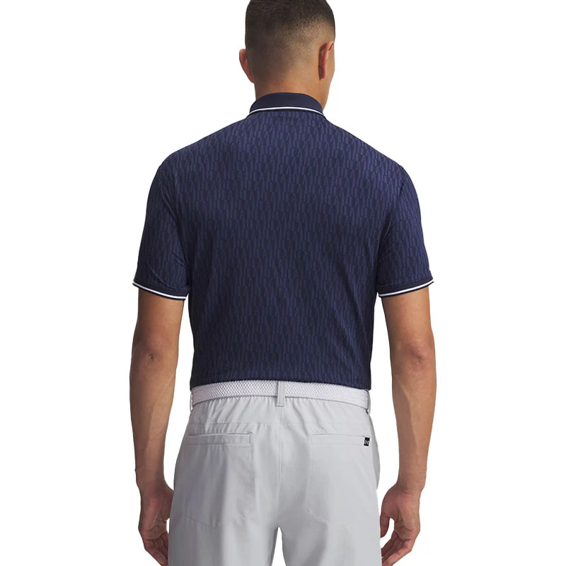 UNDER ARMOUR Drive Sport Jacquard Men's Polo (Midnight Navy) - Image 4