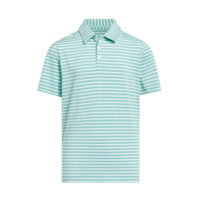 ADIDAS Performance Stripe Boy's Polo (Aqua)
