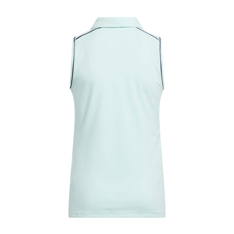 ADIDAS Performance Girl's Sleeveless Polo (Aqua) - Image 2