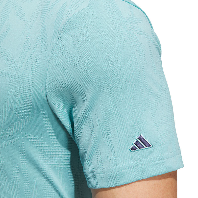 ADIDAS Go-To Textured Men's Polo (Blue) - Image 4