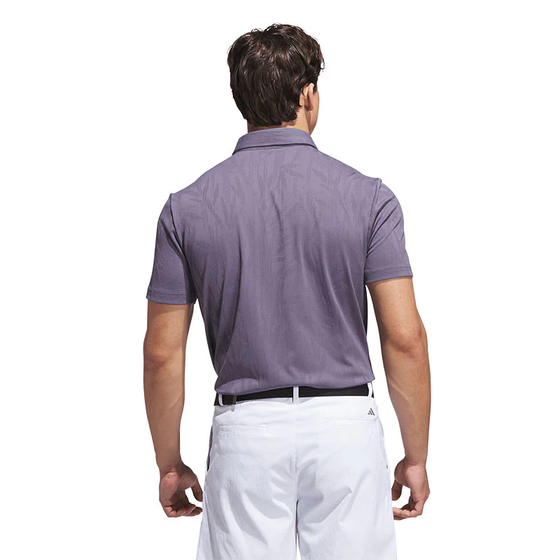 ADIDAS Go-To Textured Men's Polo (Violet) - Image 2