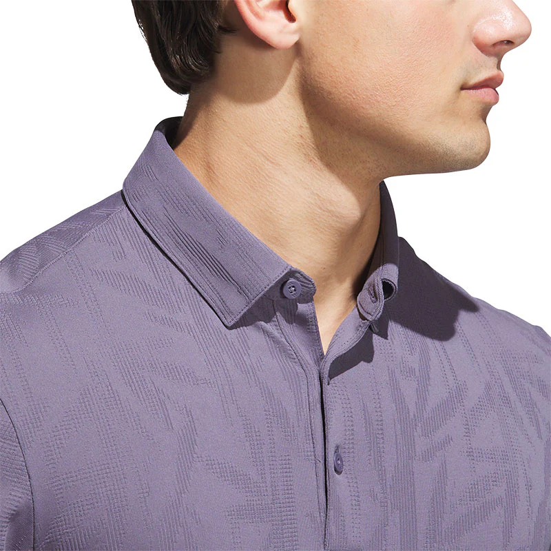 ADIDAS Go-To Textured Men's Polo (Violet) - Image 3