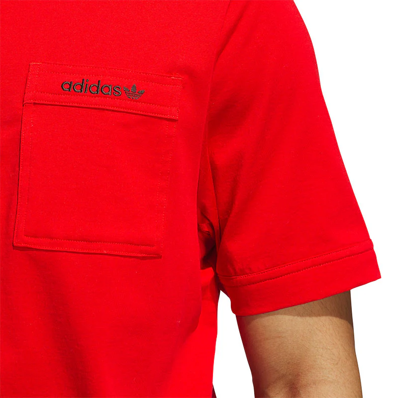 ADIDAS Originals Archive Pocket Men's Polo (Red) - Image 4