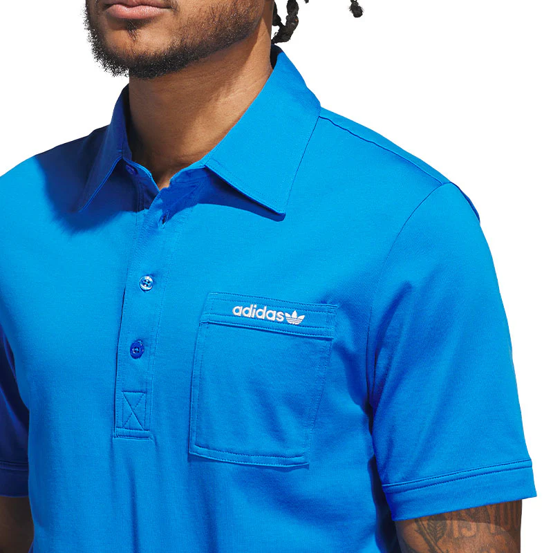 ADIDAS Originals Archive Pocket Men's Polo (Blue) - Image 3