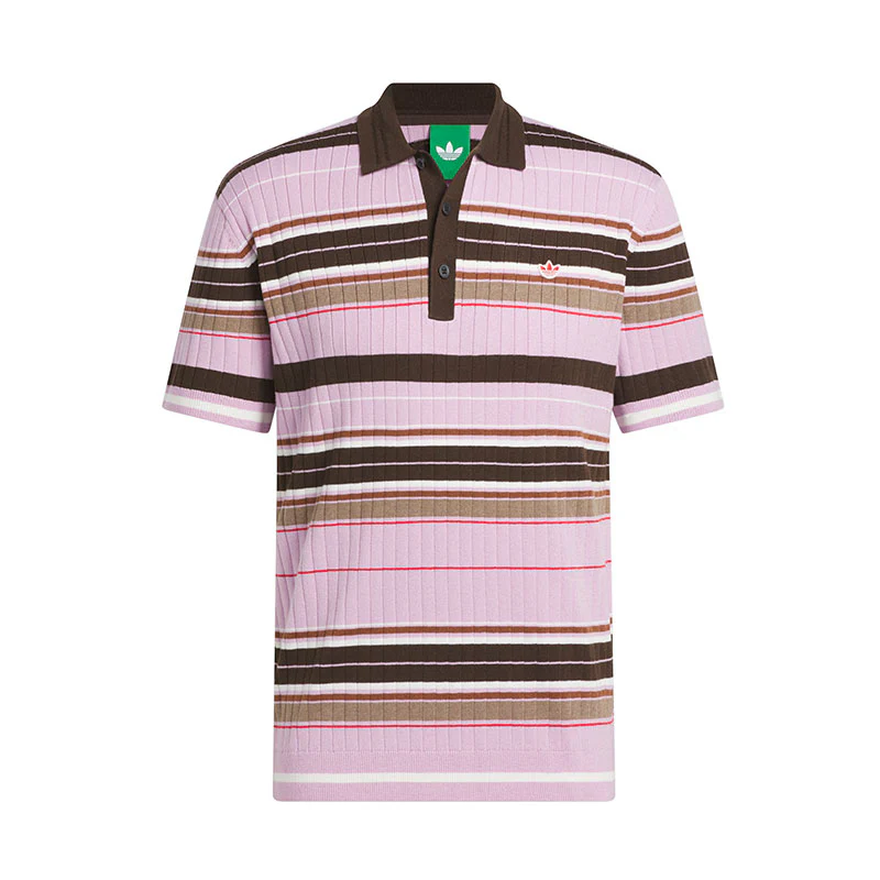 ADIDAS Originals Men's Knit Polo (Purple/Brown)