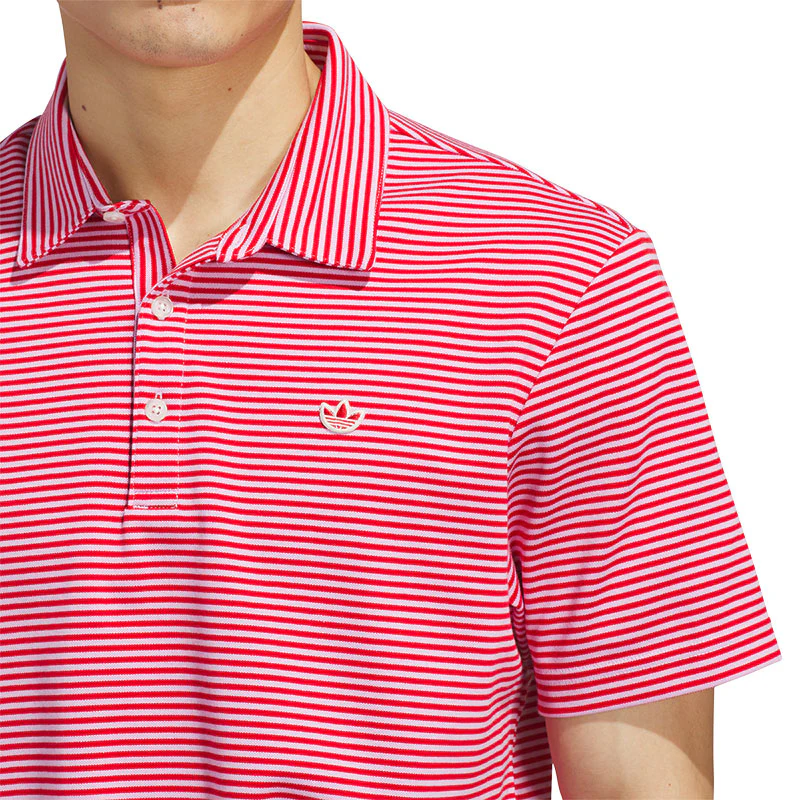 ADIDAS Originals Stripe Men's Pique Polo (Lilac) - Image 3