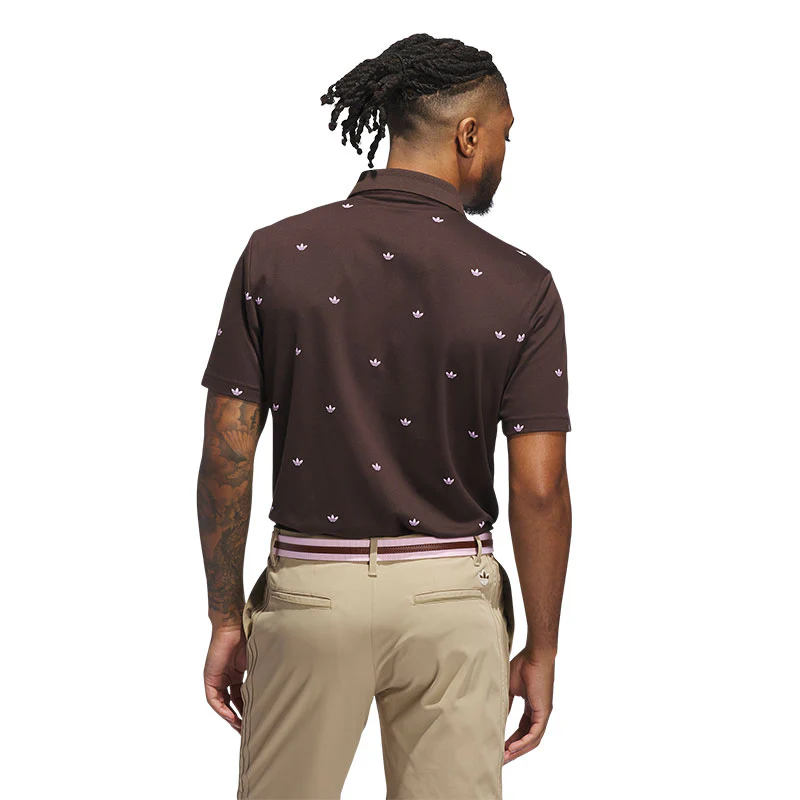 ADIDAS Originals Printed Trefoil Men's Polo (Brown) - Image 2