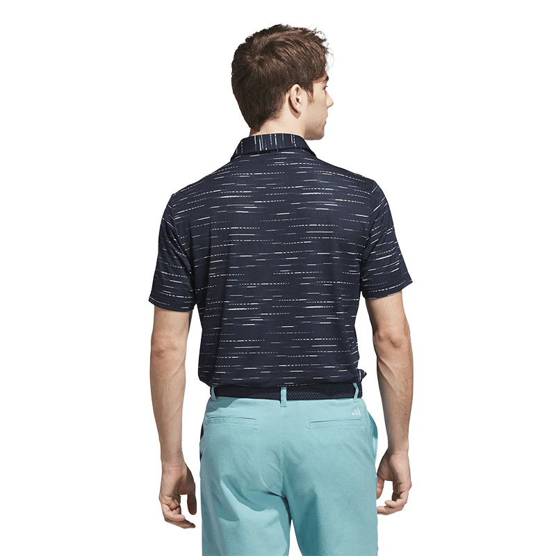 ADIDAS Ultimate365 Mesh Glimmer Print Men's Polo (Navy) - Image 2
