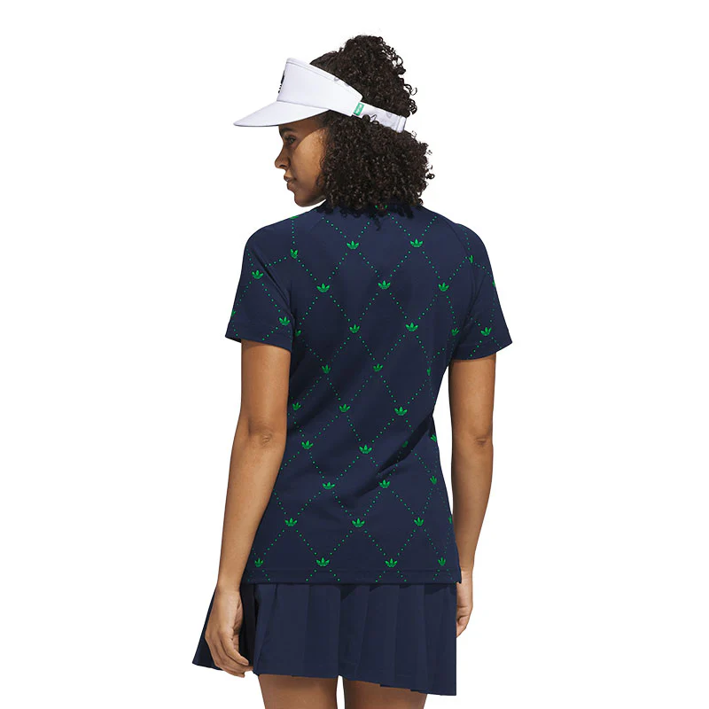 ADIDAS Originals Printed Trefoil Women's Polo (Blue) - Image 2