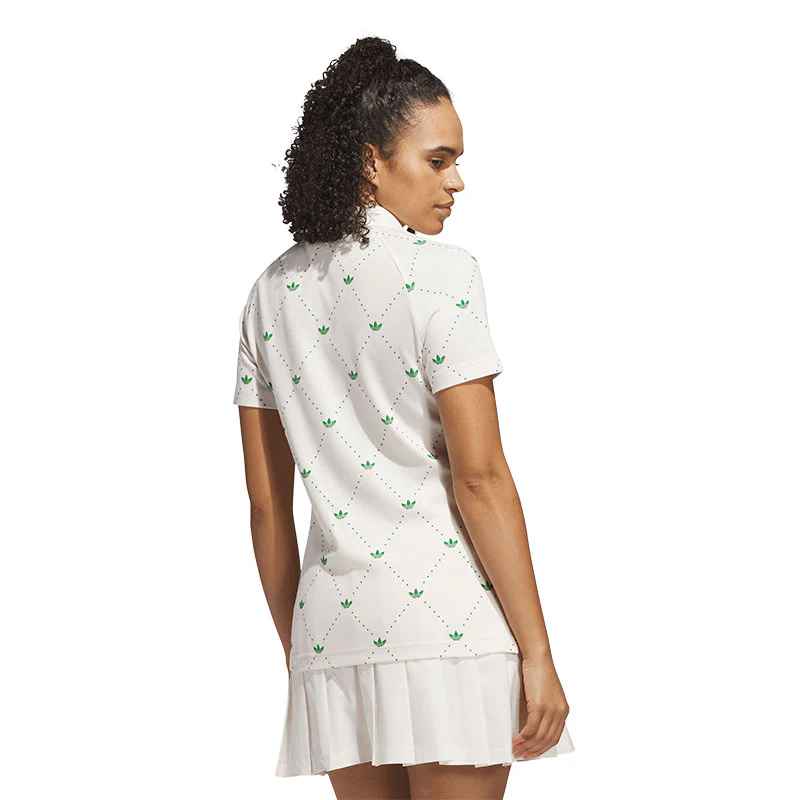 ADIDAS Originals Printed Trefoil Women's Polo (White) - Image 2