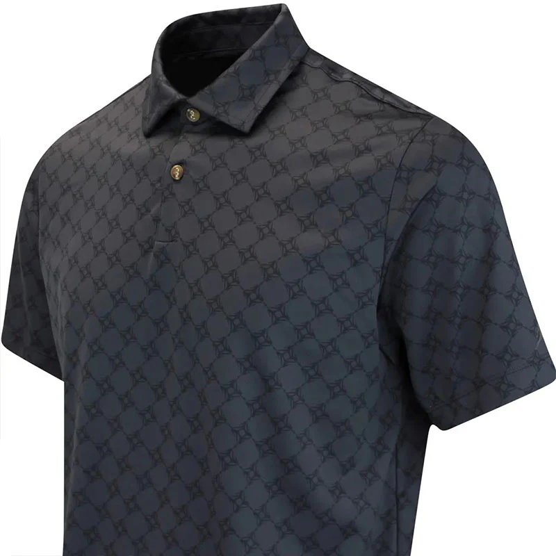 NIKE Jordan Sport Printed Men's Polo (Black) - Image 4