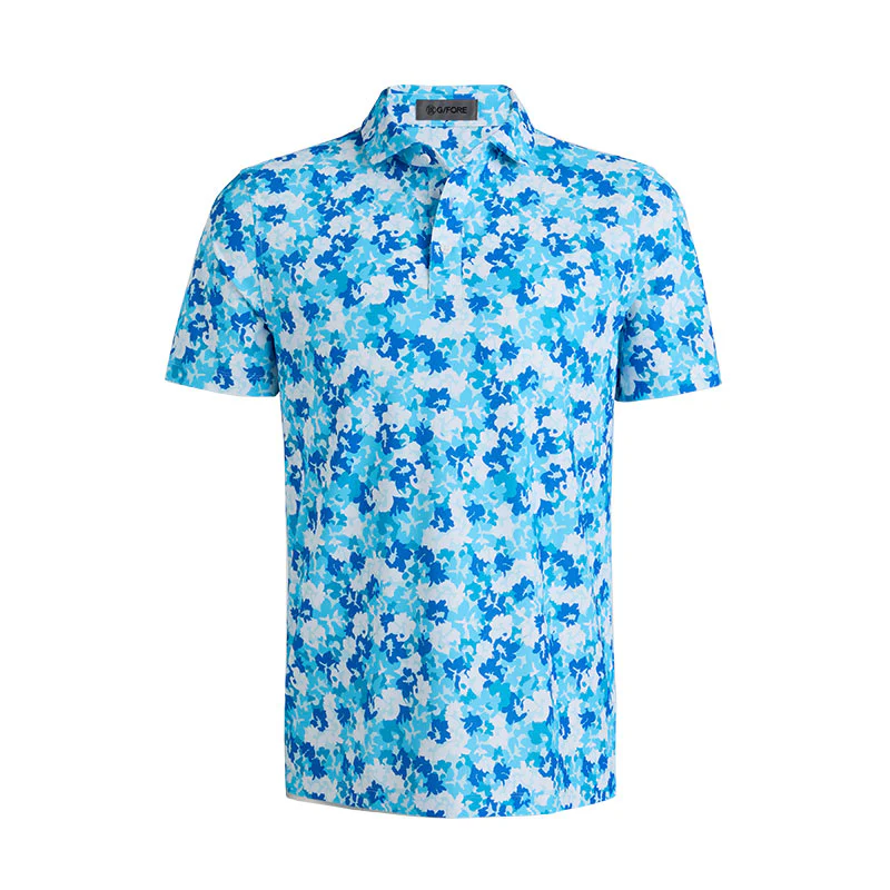 GFORE Camo Floral Tech Pique Men's Polo (Lisbon)