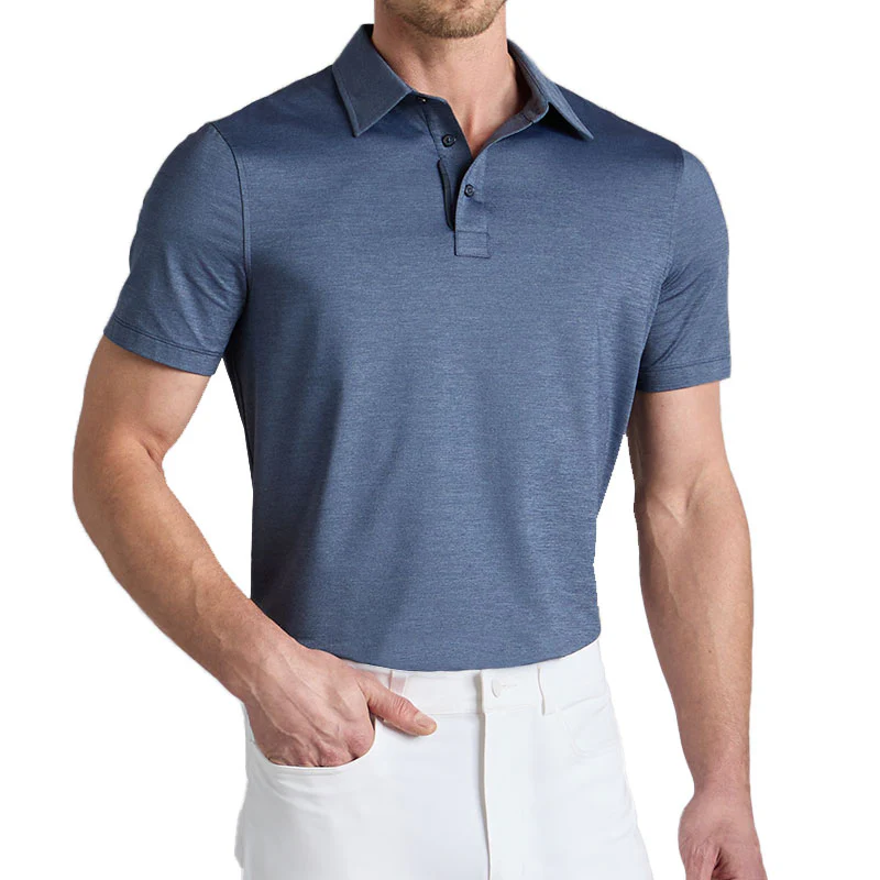 GFORE Melange Ice Nylon Men's Polo (Twilight Melange) - Image 3