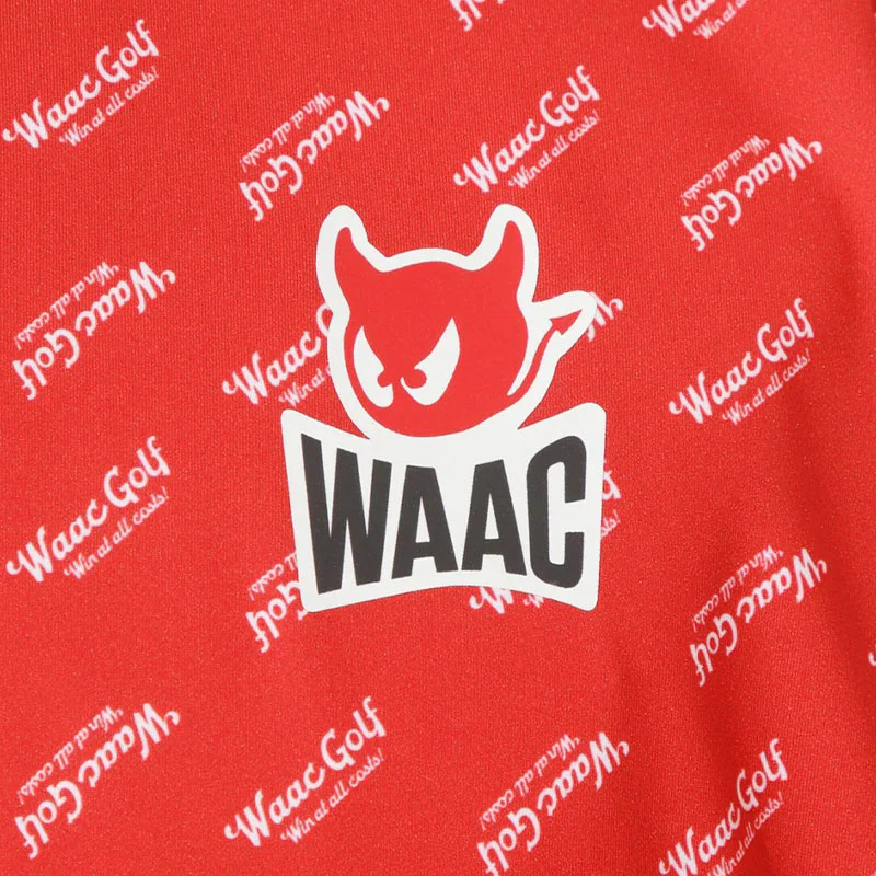 WAAC Retro Logo Men's Polo (Red) - Image 3