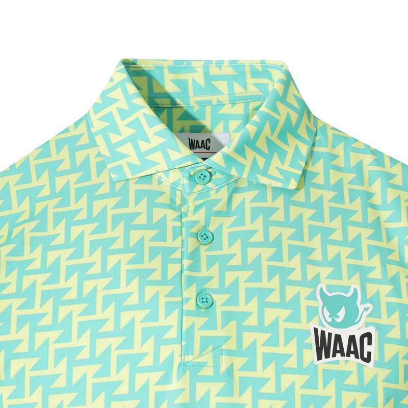 WAAC Arrow Trap Men's Polo (Yellow Green) - Image 3