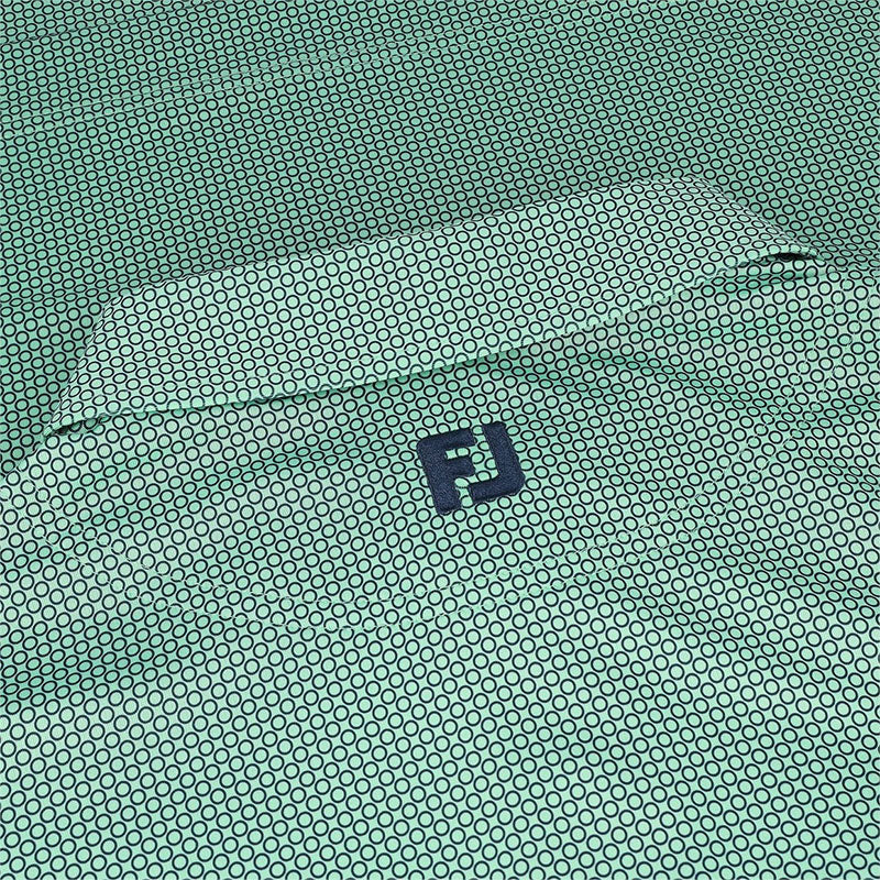 FOOTJOY Circle Foulard Lisle Men's Polo (Seafoam) - Image 4