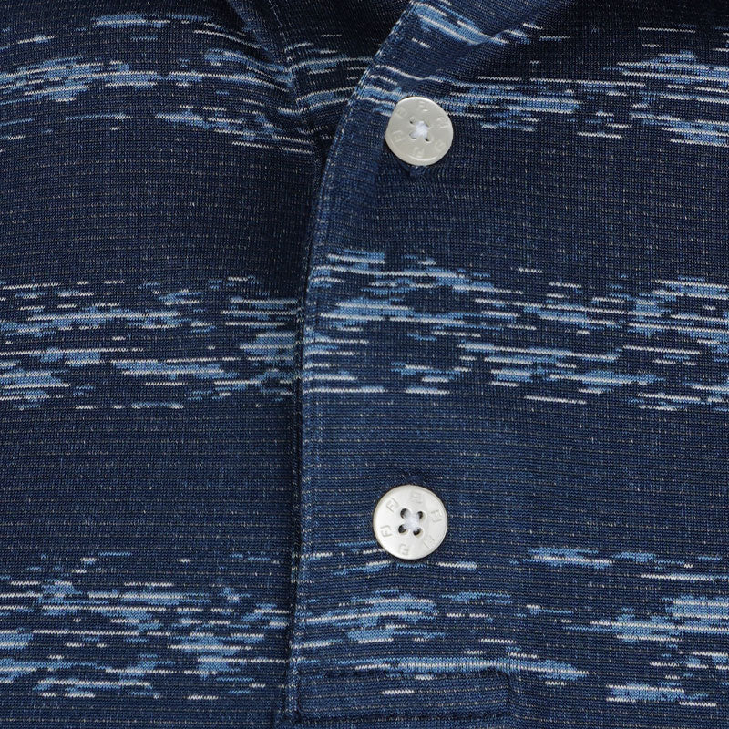 FOOTJOY Ikat Stripe Lisle Men's Polo (Navy) - Image 3