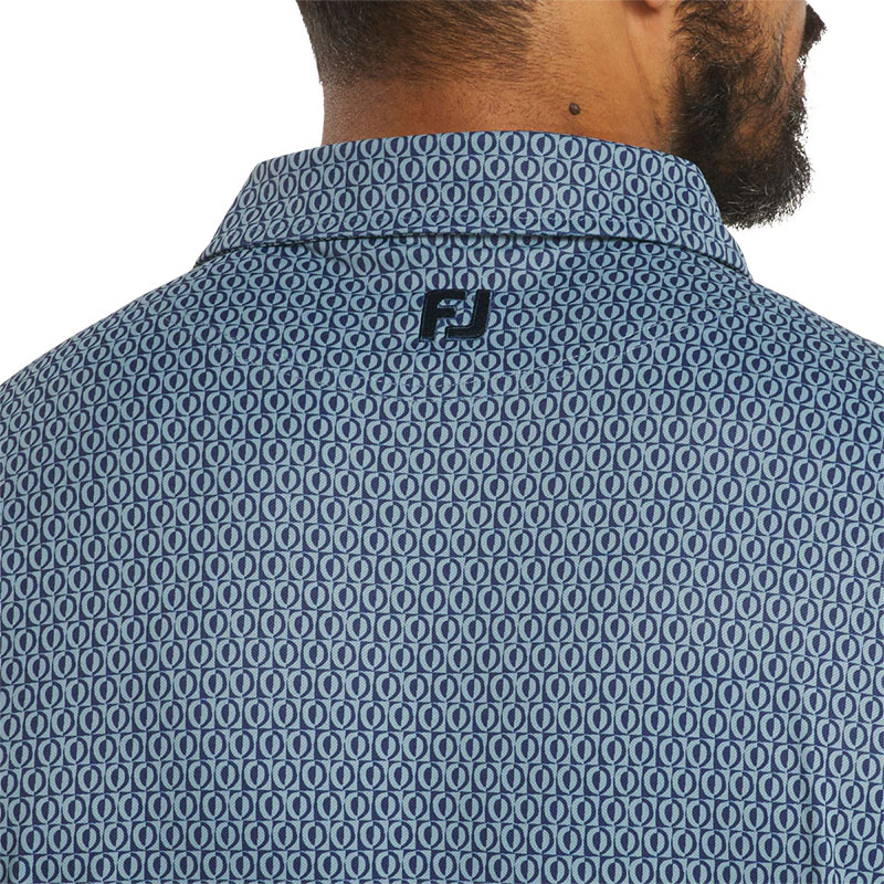 FOOTJOY Modernist Geo Men's Pique Polo (Navy) - Image 4