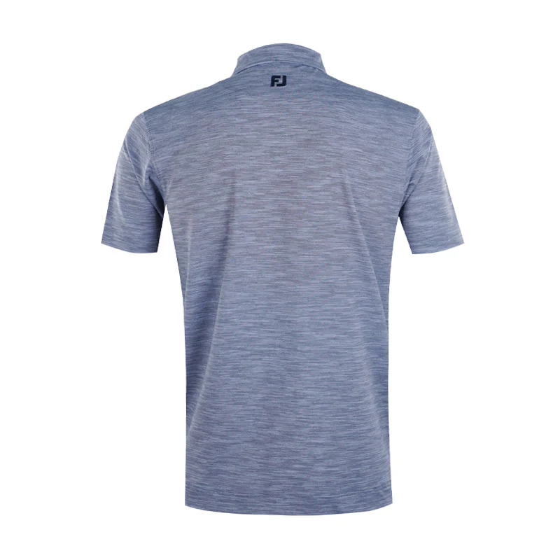 FOOTJOY Lisle Space Dyed Self Collar Men's Polo (Navy) - Image 2