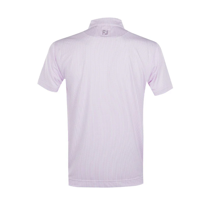FOOTJOY Tee Geo Lisle Men's Polo (Orchid) - Image 2