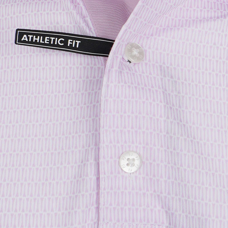 FOOTJOY Tee Geo Lisle Men's Polo (Orchid) - Image 3